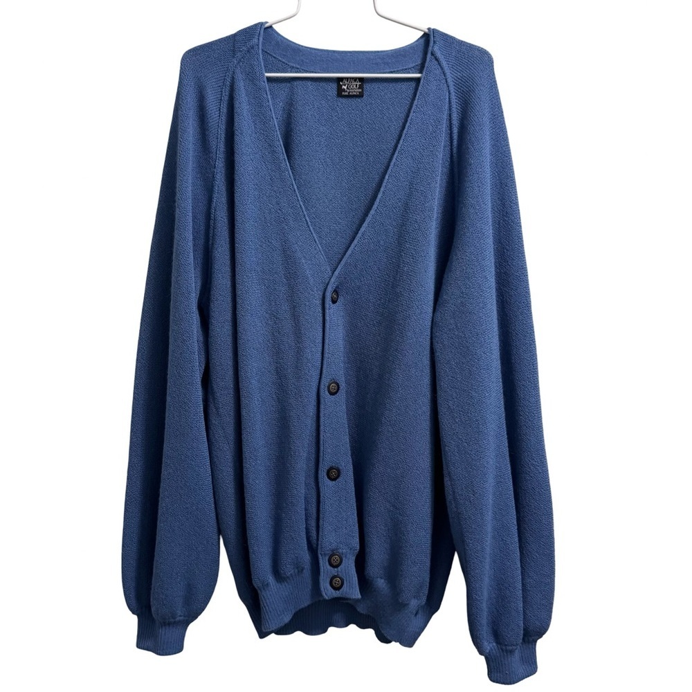 Alpaca Golf Cardigan "Retro Pro" Professional Cardigan Size XL